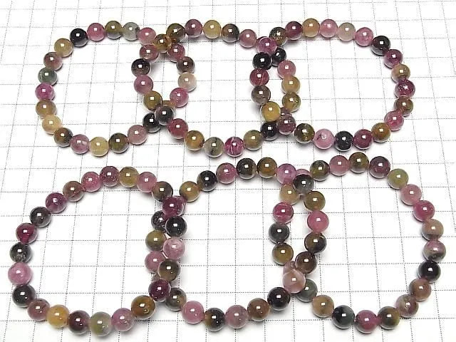 マルチカラートルマリンAA+ ラウンド8mm 1連(ブレス)