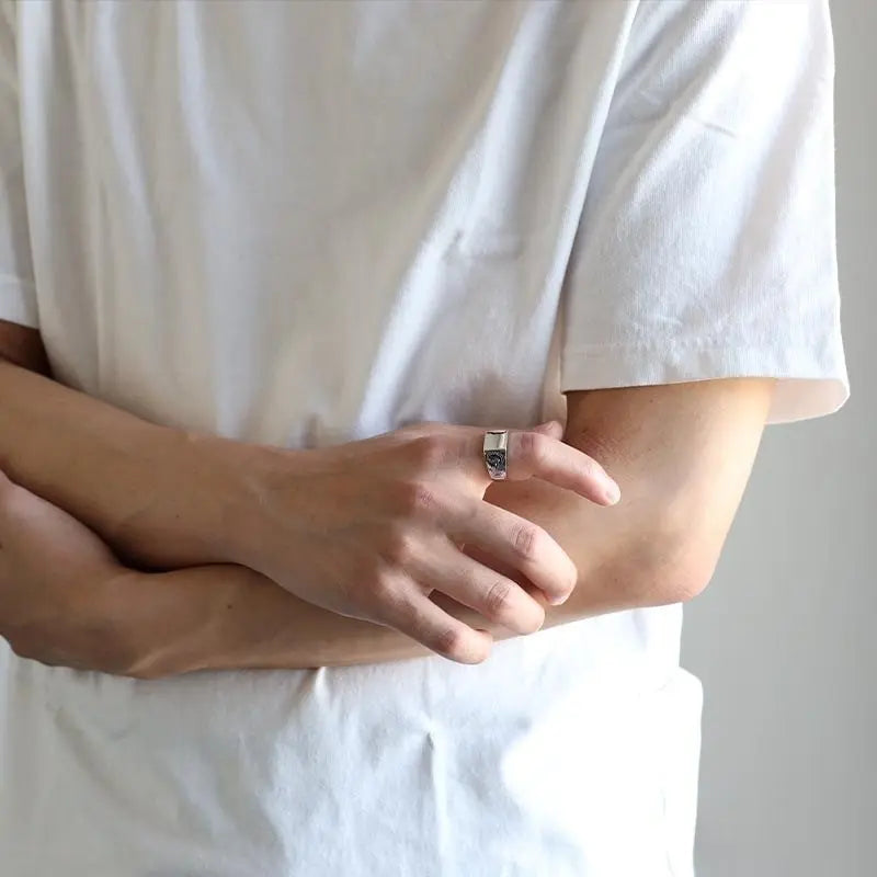 シルバー925 ハワイアン印台リング