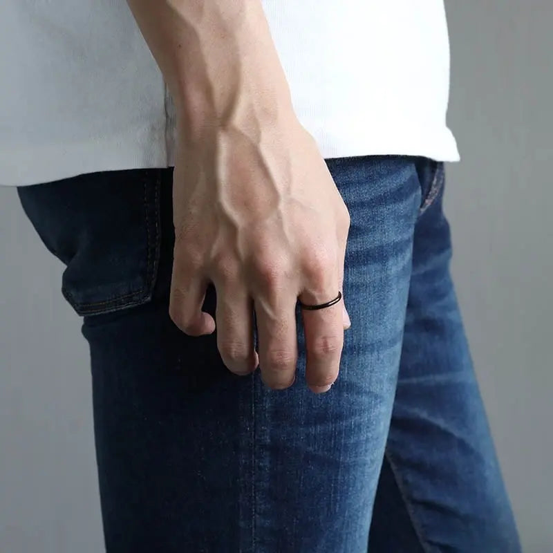 純チタン製 シンプルリング 2mm 5色