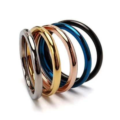 純チタン製 シンプルリング 2mm 5色