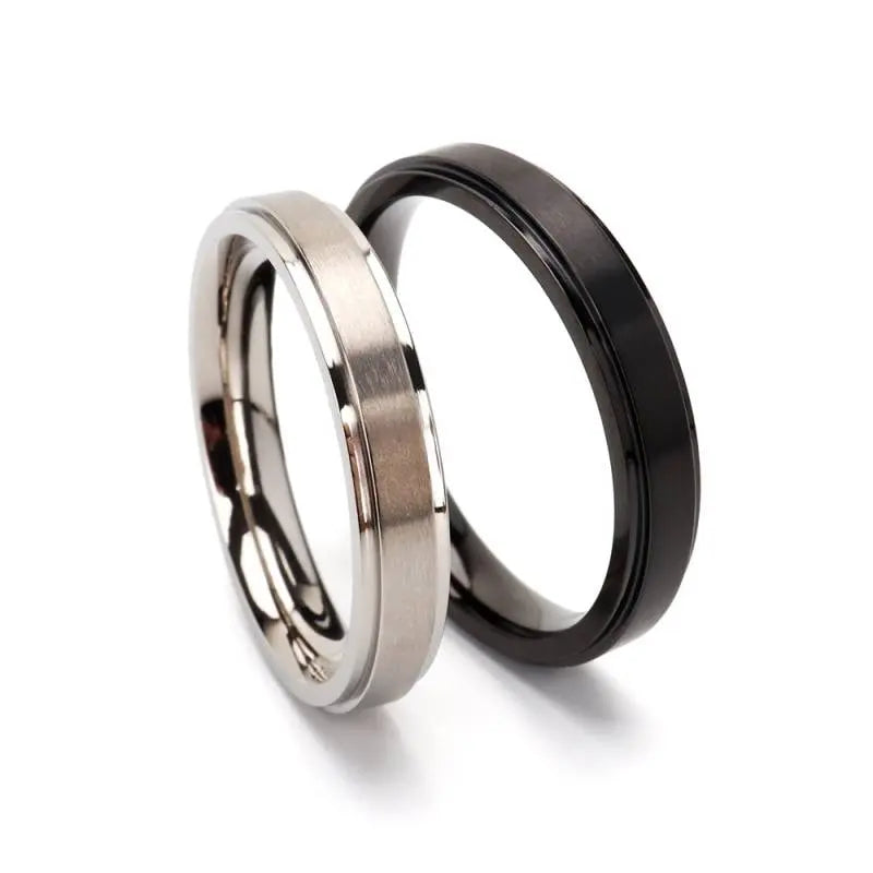 純チタン製 シンプルリング 4mm 2色