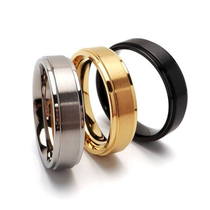 純チタン製 シンプルリング 6mm 3色