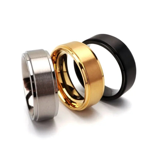 純チタン製 シンプルリング 8mm 3色