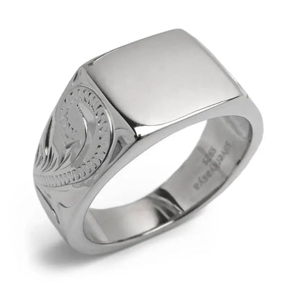 シルバー925 ハワイアン印台リング