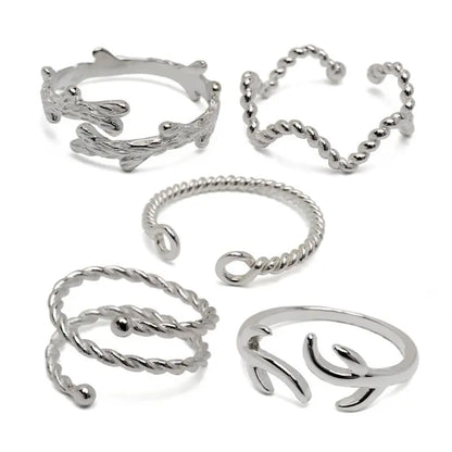 シルバー925 細身リング 5タイプ