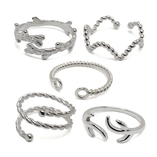 シルバー925 細身リング 5タイプ