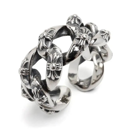 シルバー925 立体クロスのリング