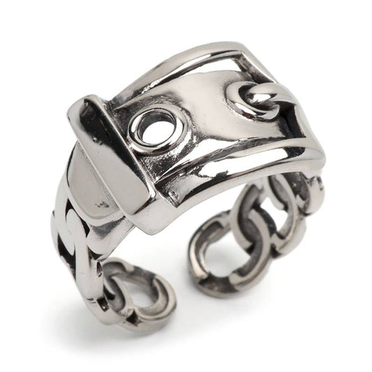 シルバー925 ベルトデザインの大人可愛いリング