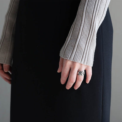 シルバー925 ベルトデザインの大人可愛いリング
