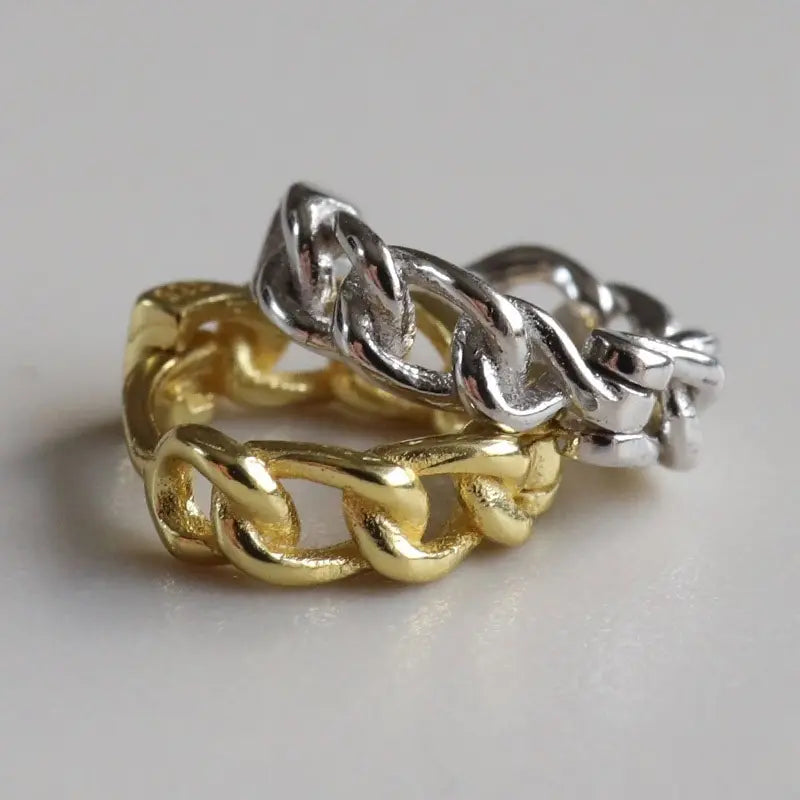 シルバー925 小ぶりの喜平チェーンピアス 2色