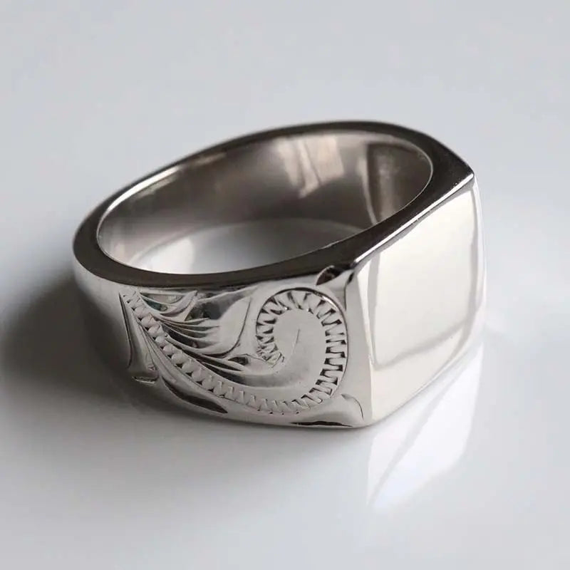 シルバー925 ハワイアン印台リング