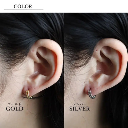 シルバー925 小ぶりの喜平チェーンピアス 2色