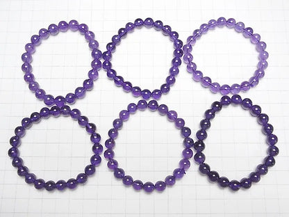 高品質アメジストAAA ラウンド8mm 1連(ブレス）