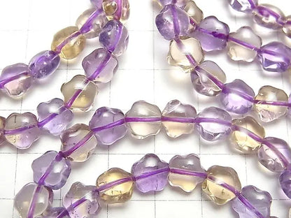 宝石質アメジスト×シトリンAAA- スター8×8×5mm 1連(ブレス)