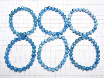 マダガスカル産ブルーアパタイトAA+ ラウンド8mm 1連(ブレス）