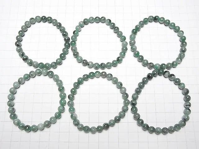 ブラジル産エメラルドAA+ ラウンド7mm 1連(ブレス)