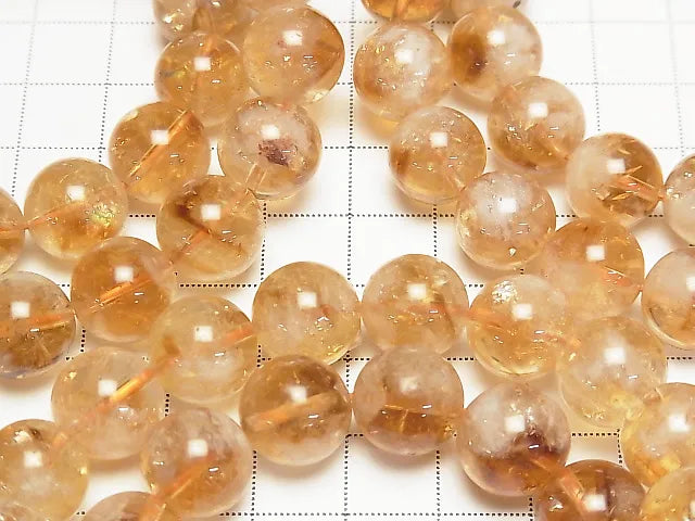 ファントムシトリンAA+ ラウンド12mm 1連(ブレス)