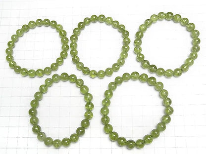 ペリドットAA++ ラウンド8mm 1連(ブレス)