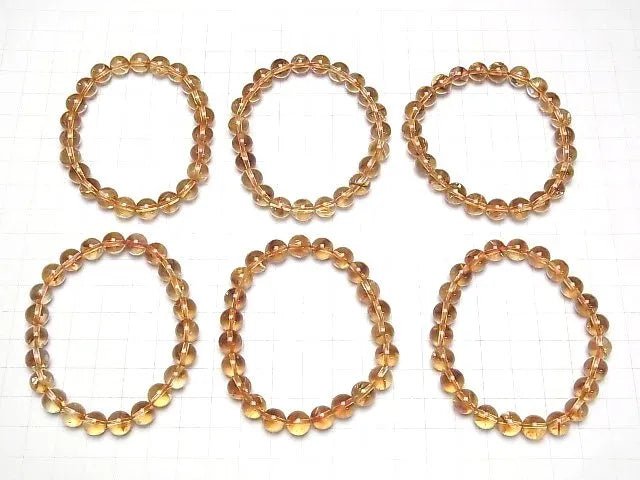 ブランデーファントムシトリンAAA ラウンド8.5mm 1連(ブレス)