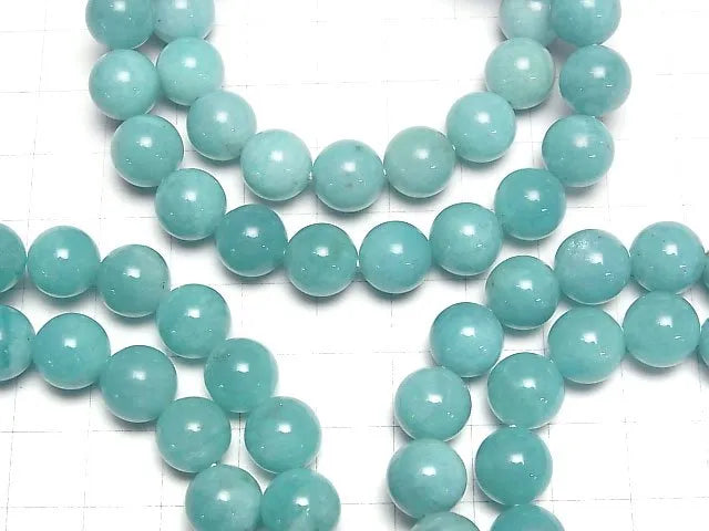 ペルー産アマゾナイトAAA ラウンド10mm 1連(ブレス)