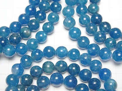 マダガスカル産ブルーアパタイトAA++ ラウンド8mm 1連(ブレス)