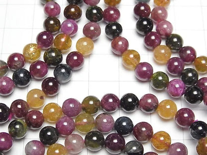 マルチカラートルマリンAA++ ラウンド6mm 1連(ブレス)