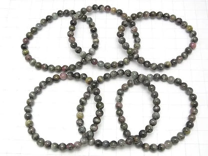 グリーントルマリンキャッツアイ ラウンド6mm 1連(ブレス)