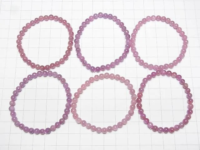 ピンクサファイアAA ラウンド5mm 1連(ブレス)