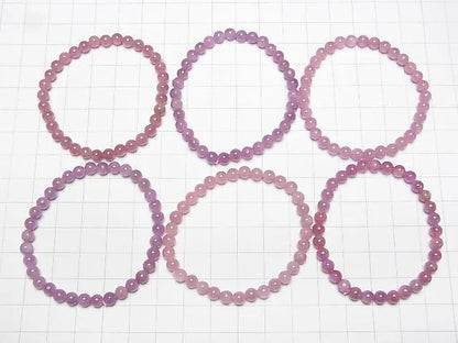 ピンクサファイアAA ラウンド5mm 1連(ブレス)