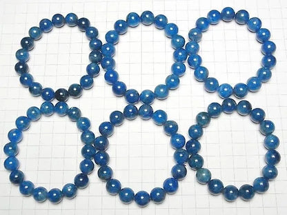 マダガスカル産ブルーアパタイトAA++ ラウンド12mm 1連(ブレス)
