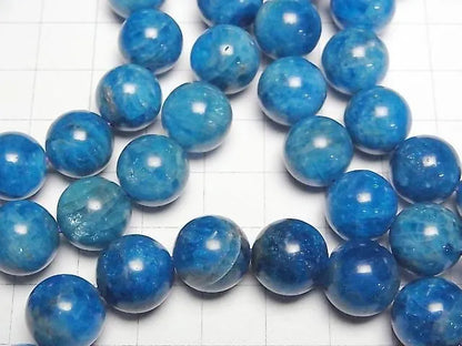 マダガスカル産ブルーアパタイトAA++ ラウンド12mm 1連(ブレス)