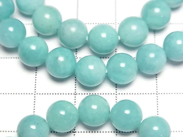ペルー産アマゾナイトAAA- ラウンド8mm 1連(ブレス)