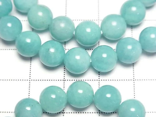 ペルー産アマゾナイトAAA- ラウンド8mm 1連(ブレス)