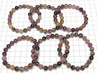 マルチカラートルマリンAA+ ラウンド8mm 1連(ブレス)