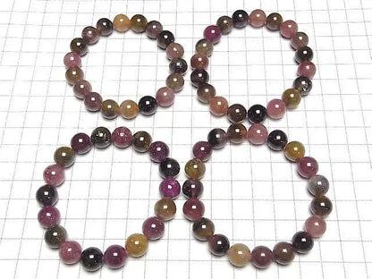 マルチカラートルマリンAA+ ラウンド10.5~11mm 1連(ブレス)