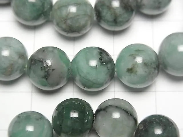 ブラジル産エメラルドAA+ ラウンド10.5mm 1連(ブレス)