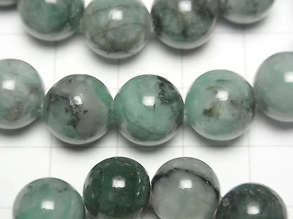 ブラジル産エメラルドAA+ ラウンド10.5mm 1連(ブレス)