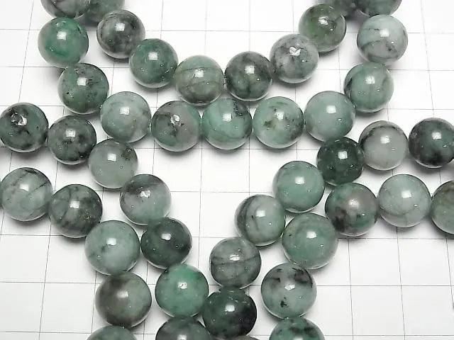 ブラジル産エメラルドAA+ ラウンド10.5mm 1連(ブレス)