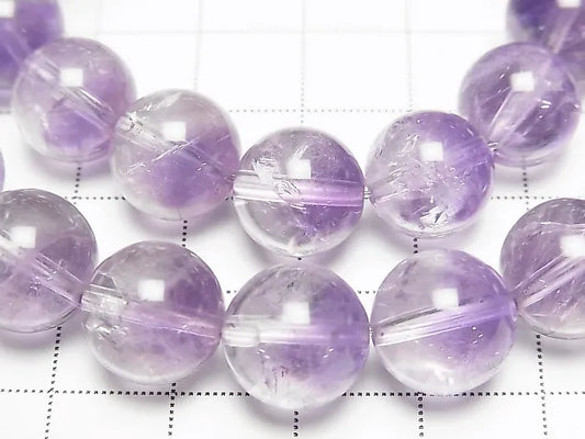 アメジスト×クリスタルAA++ ラウンド12mm 1連(ブレス)