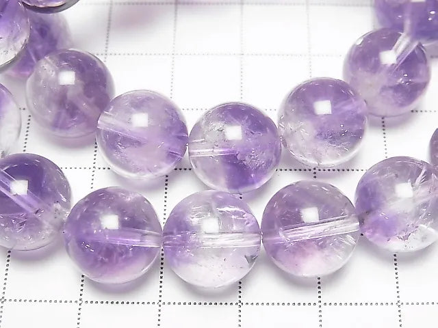 アメジスト×クリスタルAA++ ラウンド13mm 1連(ブレス)