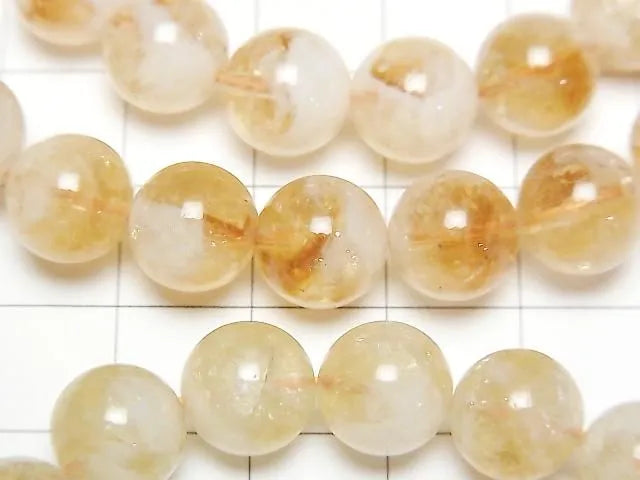 バイカラーシトリンAA+ ラウンド9.5mm 1連(ブレス)