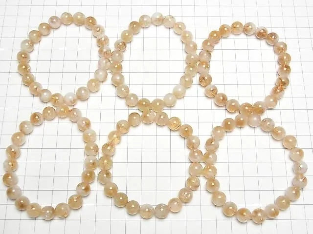 バイカラーシトリンAA+ ラウンド9.5mm 1連(ブレス)