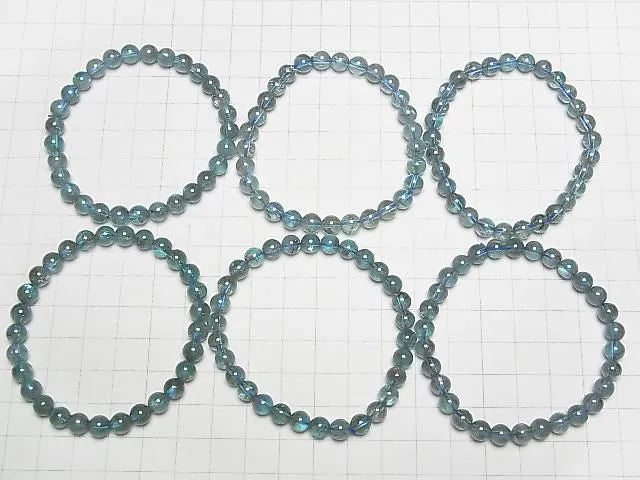 ブルーアパタイトAA ラウンド6mm 1連(ブレス)