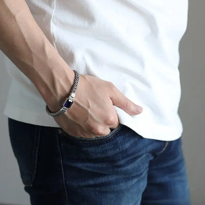 シルバー925 ブルーストーンブレスレット