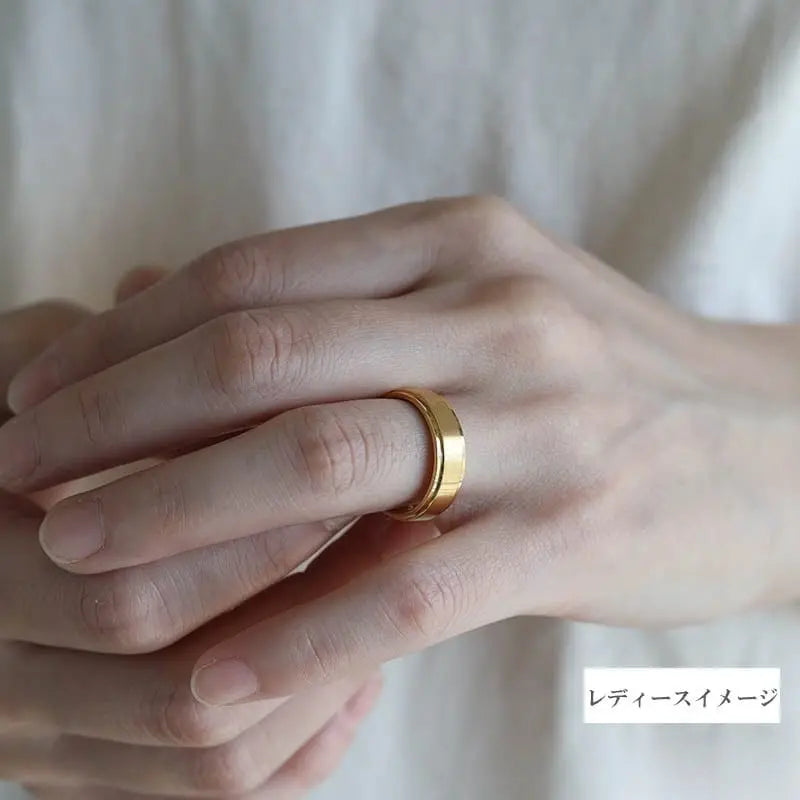 純チタン製 シンプルリング 6mm 3色