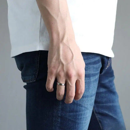 純チタン製 シンプルリング 4mm 2色