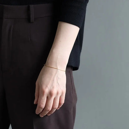 S925 スネークチェーンブレス 2色