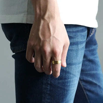 純チタン製 シンプルリング 8mm 3色