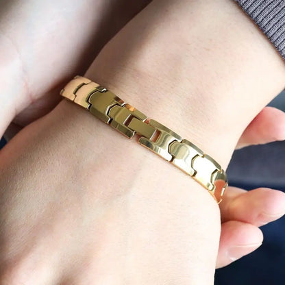 タングステン 磁気ブレスレット ヘマタイトビーズ付き