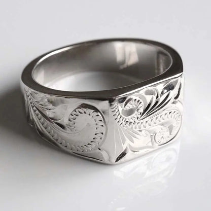 シルバー925 ハワイアン印台リング